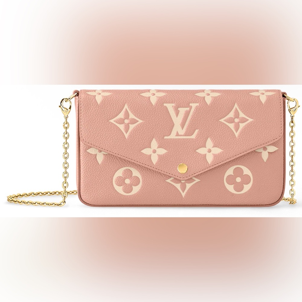 Louis Vuitton Felicie Pochette Rose Trianon BAG Only w/non-brand strap